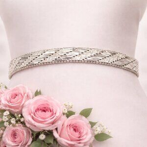 Stunning .950 ULTRA FINE SILVER Riccio Bracelet – Made in Italy